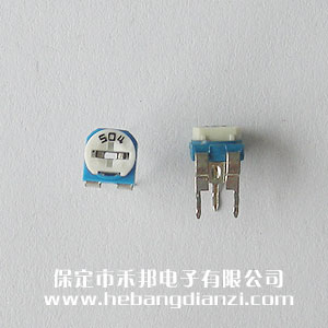 504 臥式藍白可調電阻 500K