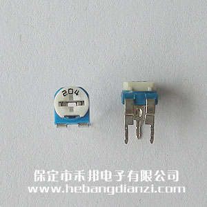 204 臥式藍白可調電阻 200K
